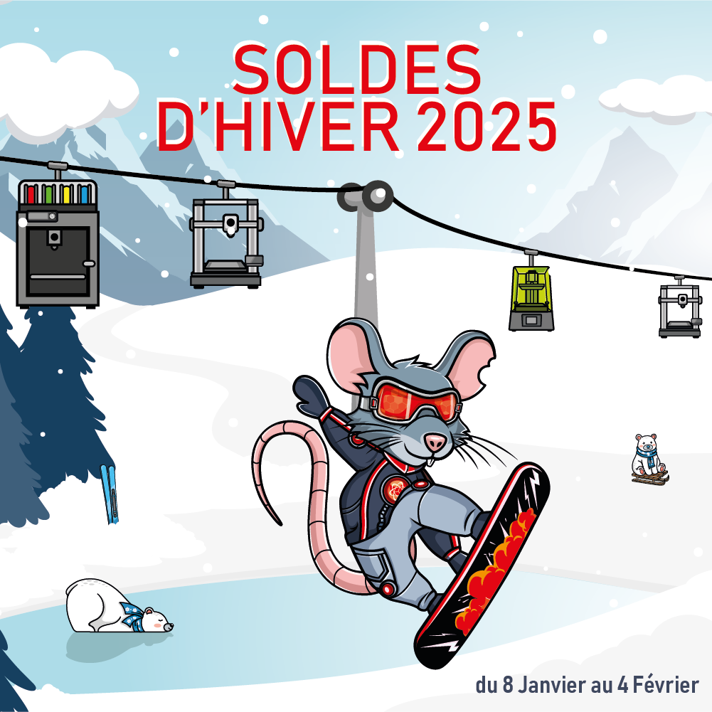 Soldes d’Hiver 2025 : Jusqu’à -60 % sur Imprimantes 3D, Filaments et Consommables  DIY !